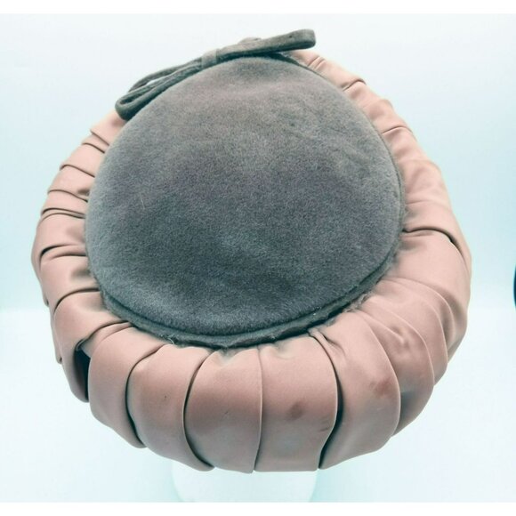 Hat Sharon Originals Corona Italy Women Pillbox Brown Ribbon Vintage Fashion main image 6